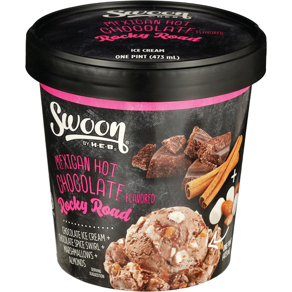 Swoon by H-E-B Mexican Hot Chocolate Rocky Road Ice Cream, 1 pt