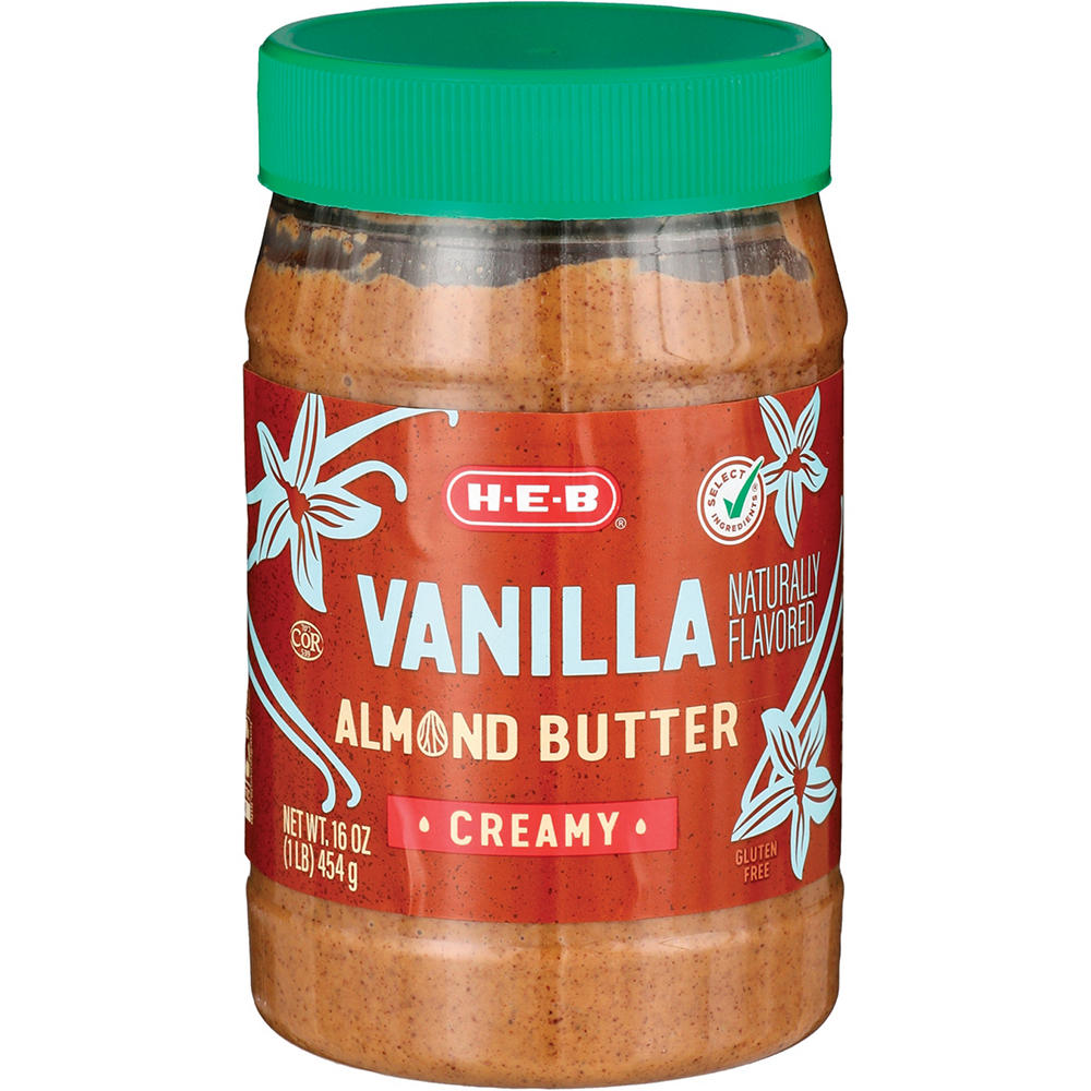 H-E-B Creamy Almond Butter – Vanilla, 16 oz