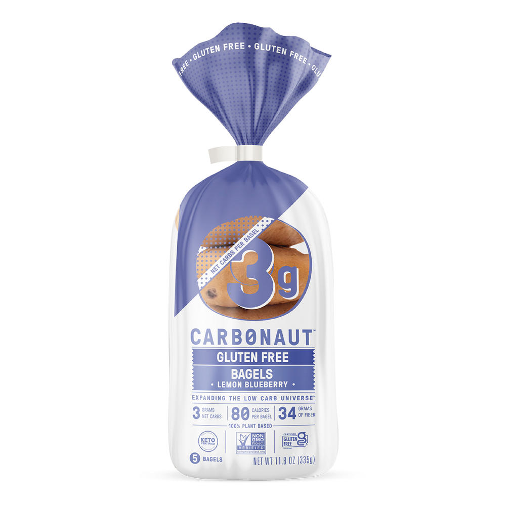 Carbonaut Gluten Free Keto Lemon Blueberry Bagels, 5 ct