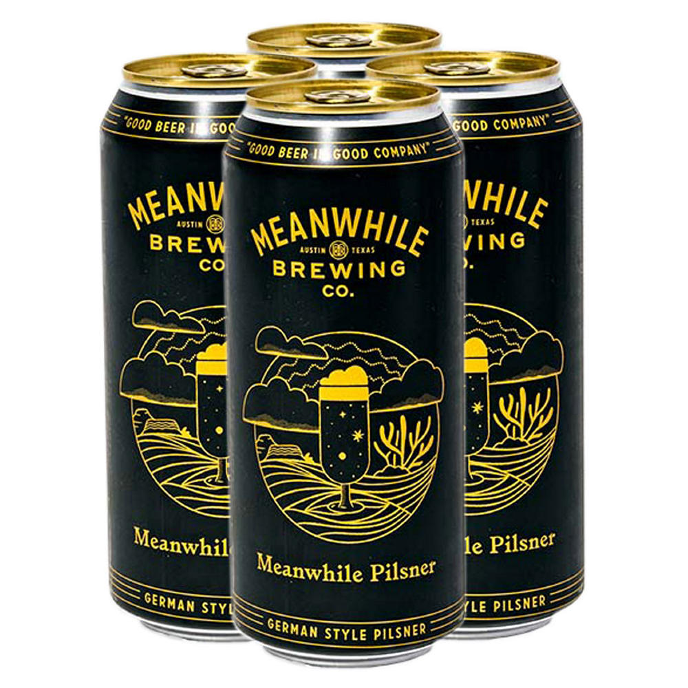 Meanwhile Brewing Co German Style Pilsner Craft Beer 4 pk Cans, 16 oz