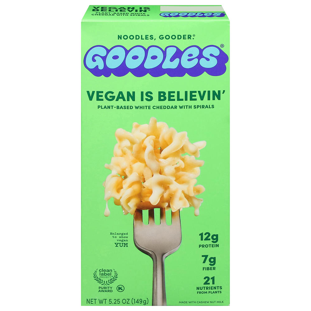 Goodles 12g Protein Vegan Is Believin' White Cheddar Mac N Cheese, 5.25 oz