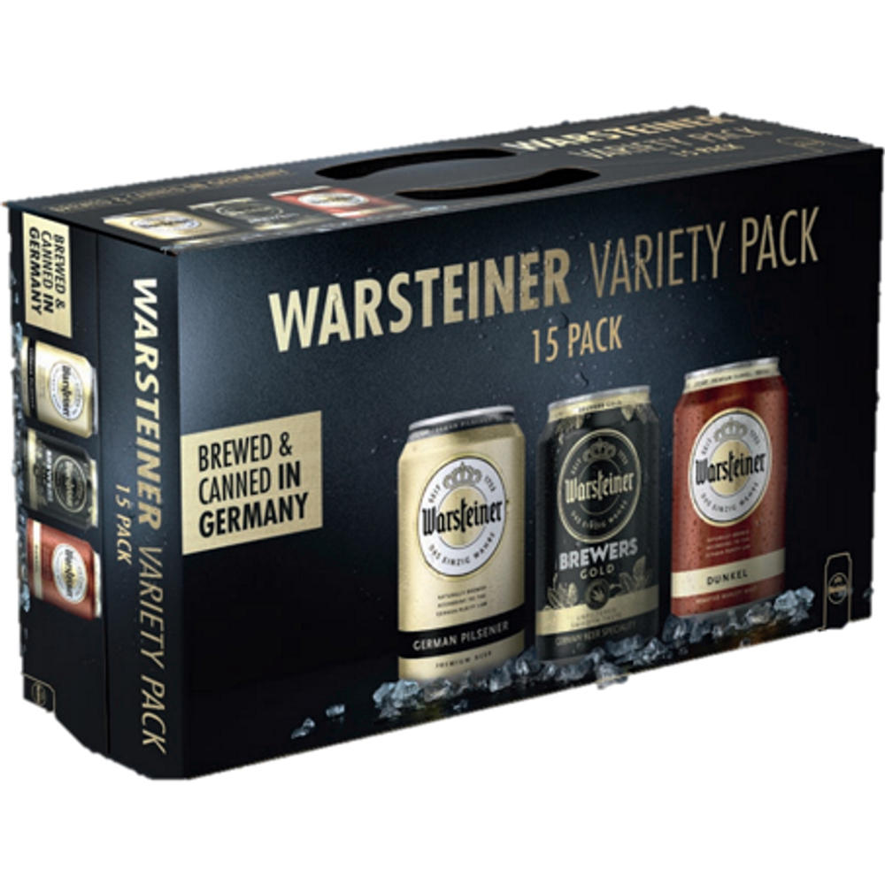 Warsteiner German Beer Variety 15 pk Cans, 12 oz