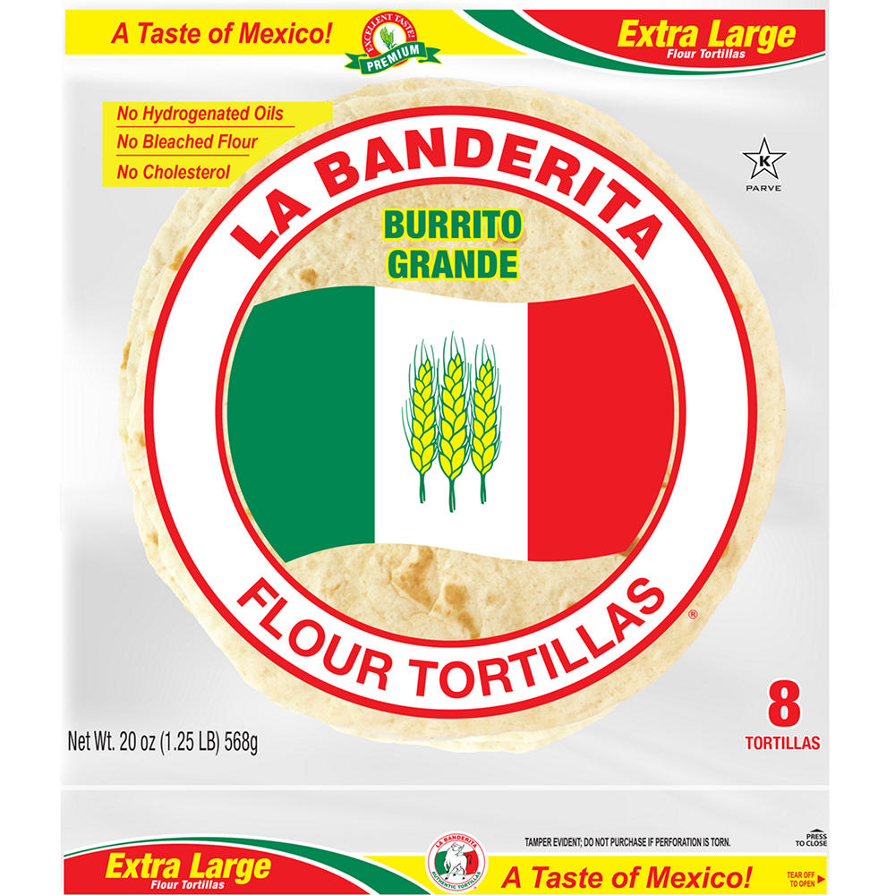 La Banderita Burrito Grande Flour Tortillas, 8 ct