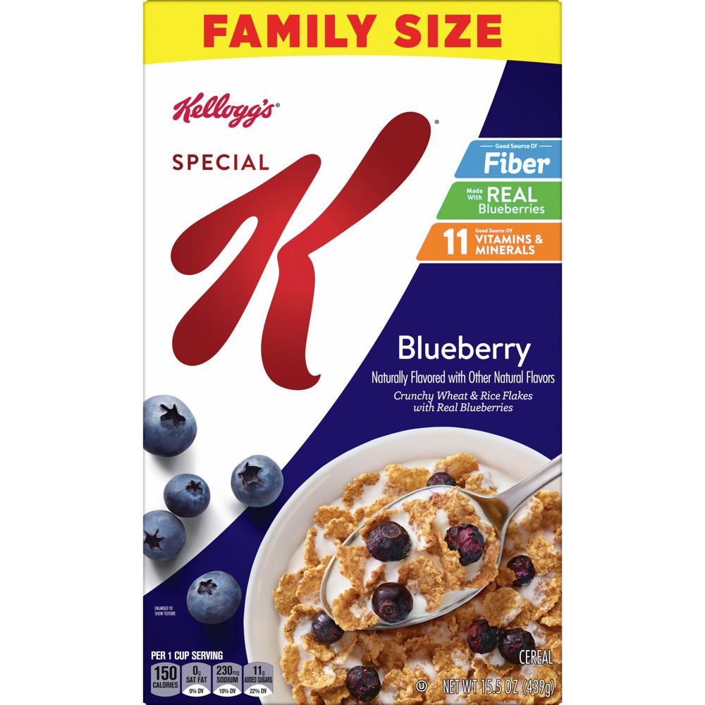 Kellogg's Special K Blueberry Cereal - Famiily Size, 15.5 oz
