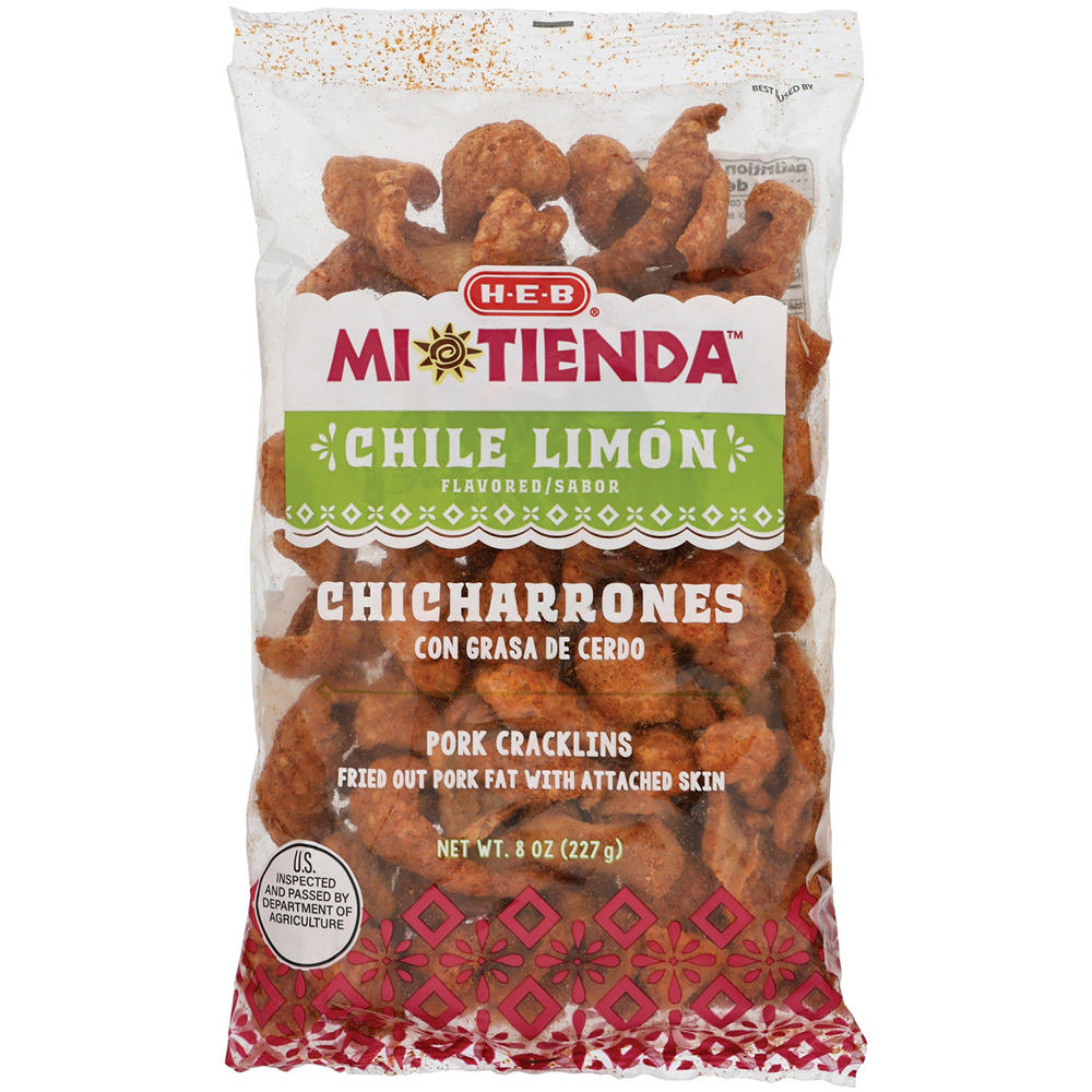 H-E-B Mi Tienda Chicharrones Pork Cracklins - Chile Limon, 8 oz