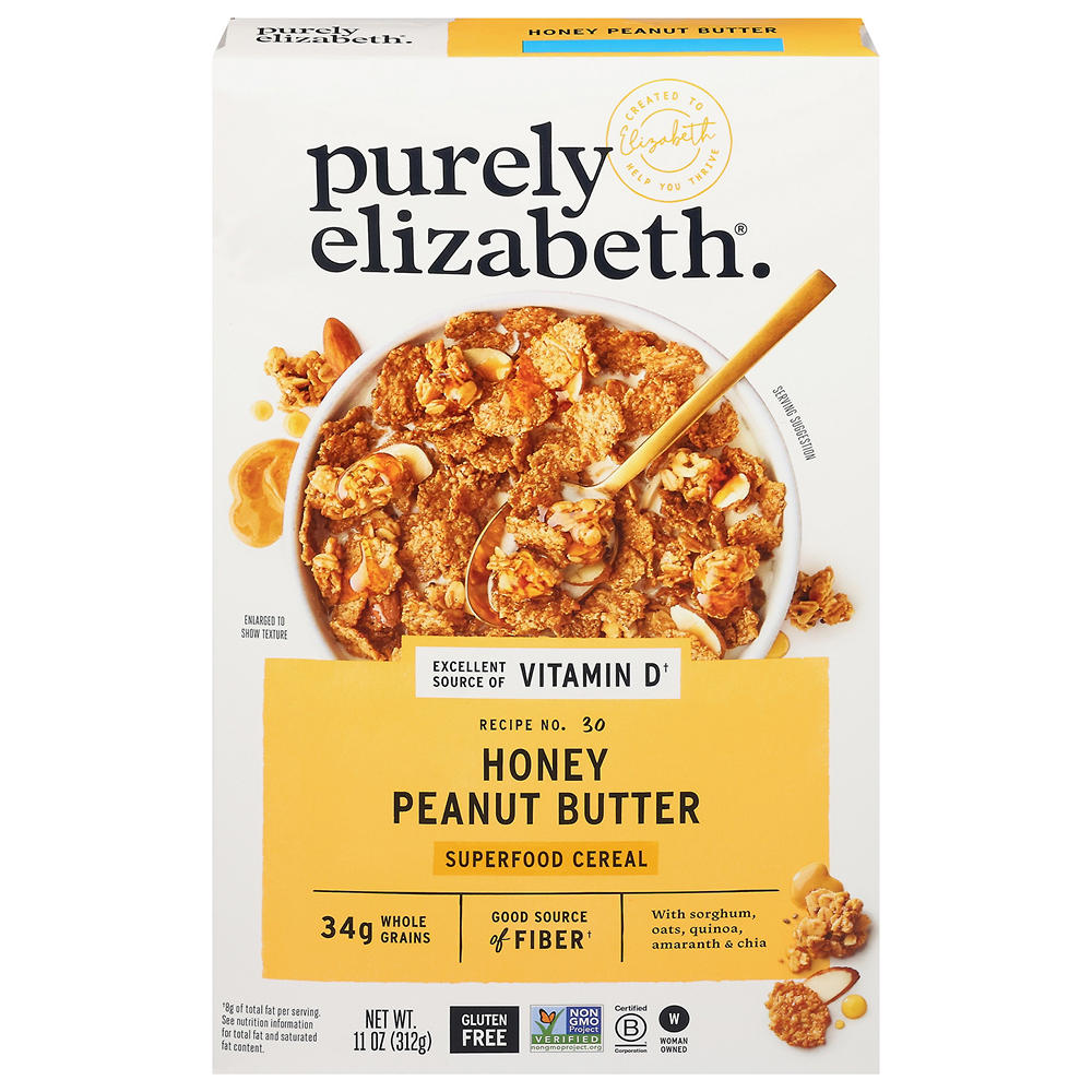 Purely Elizabeth Honey Peanut Butter Superfood Cereal, 11 oz