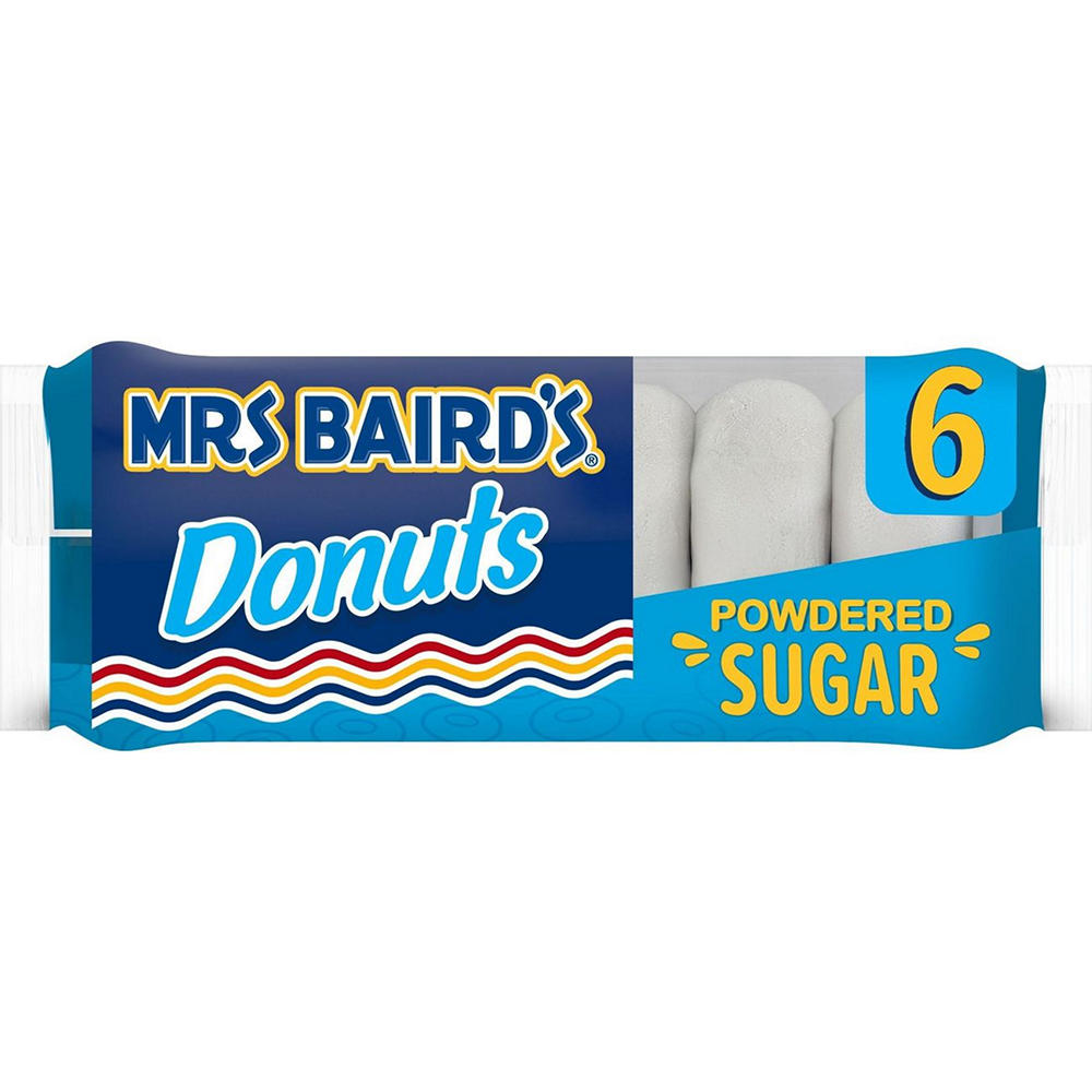 Mrs Baird's Powdered Sugar Mini Donuts, 6 ct