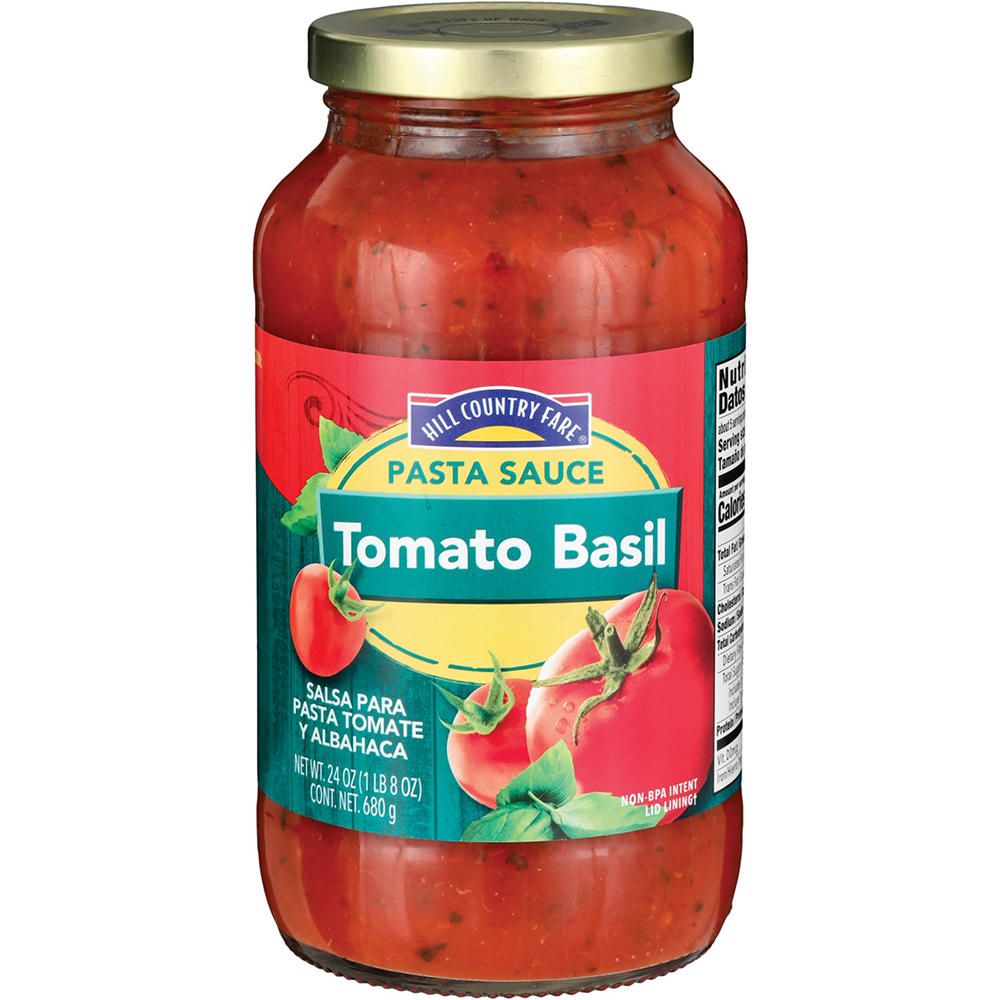 Hill Country Fare Pasta Sauce - Tomato Basil, 24 oz