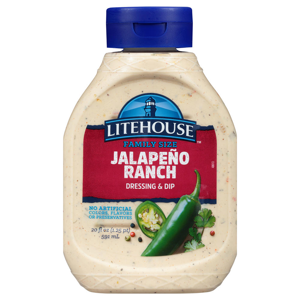 Litehouse Jalapeno Ranch Dressing Squeeze Bottle (Sold Cold), 20 fl oz
