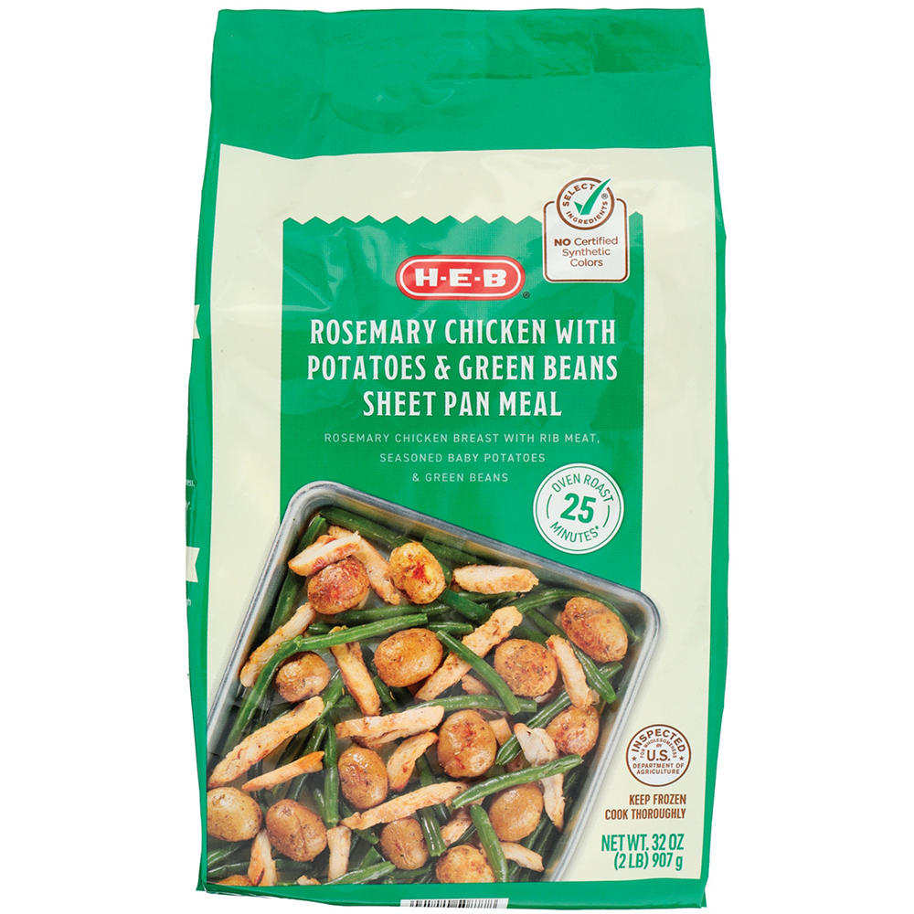 H-E-B Frozen Sheet Pan Meal - Rosemary Chicken, 32 oz