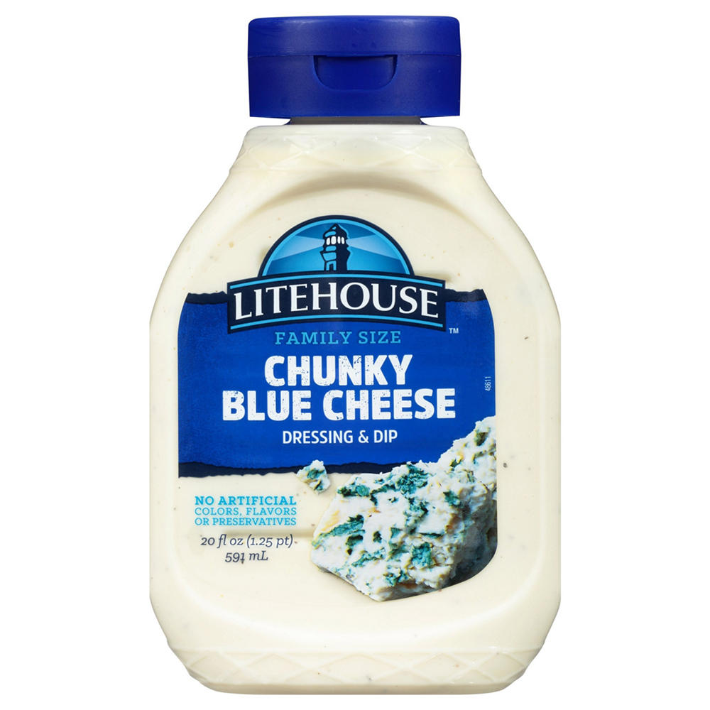 Litehouse Chunky Blue Cheese Dressing Squeeze Bottle (Sold Cold), 20 fl oz