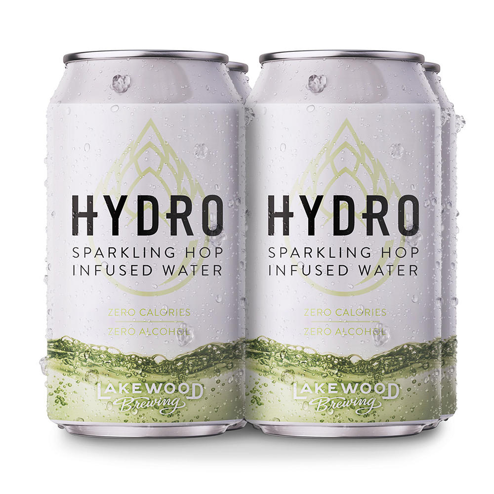Lakewood Non Alcoholic Hydro Sparkling Infused Water Craft Beer 4 pk Cans, 12 oz