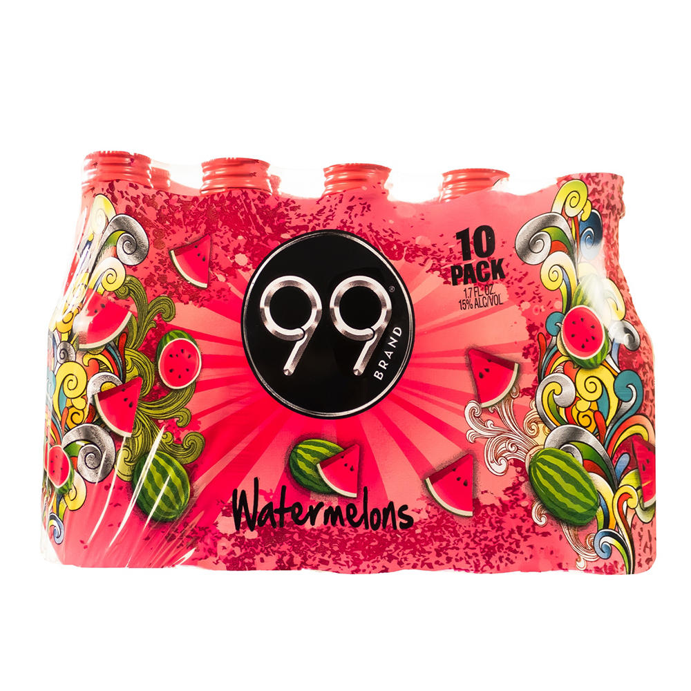 99 Brand Watermelon 10 pk Bottles, 1.7 oz