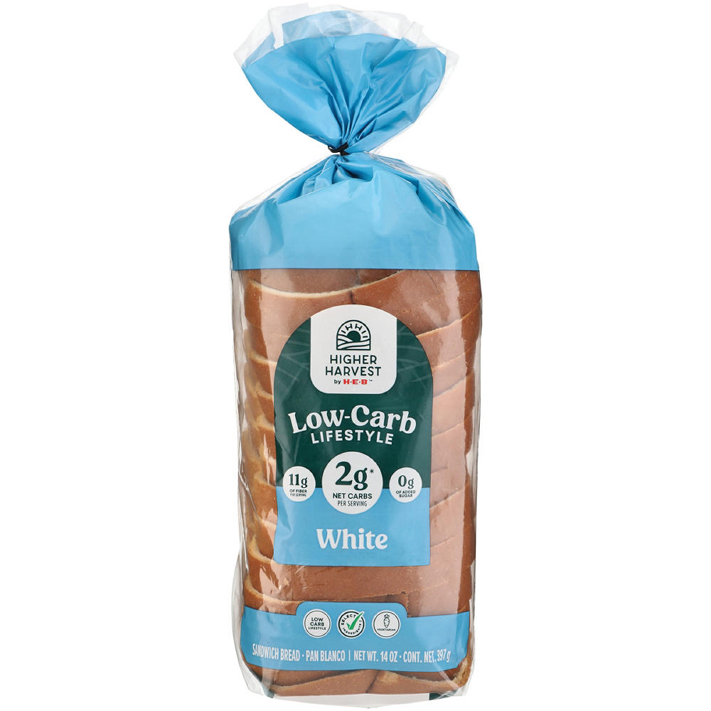 Higher Harvest by H-E-B Low Carb Lifestyle White Sliced Bread, 14 oz