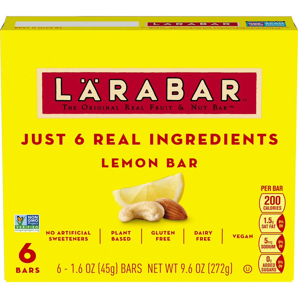 LÄRABAR Fruit & Nut Snack Bars - Lemon Bar, 6 ct
