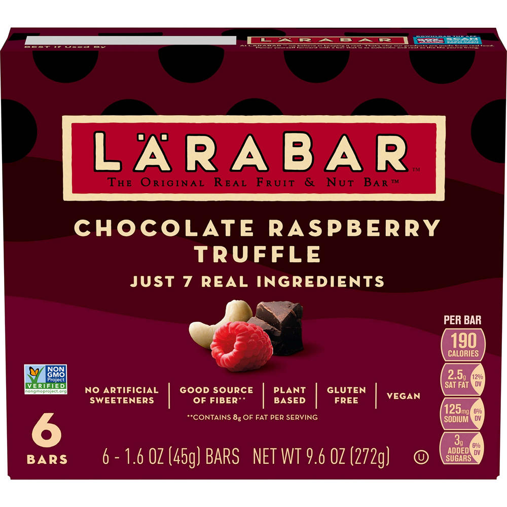 LÄRABAR Fruit & Nut Snack Bars - Chocolate Raspberry Truffle, 6 ct