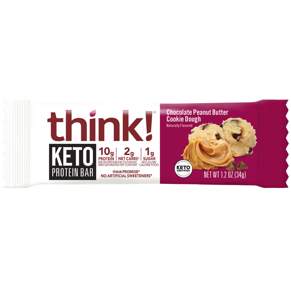 think! Keto 10g Protein Bar - Chocolate Peanut Butter Cookie Dough, 1.2 oz