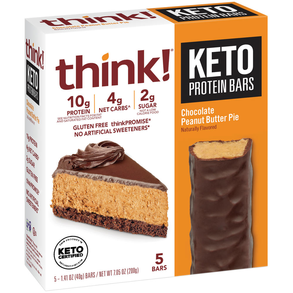 think! Keto 10g Protein Bars - Chocolate Peanut Butter Pie, 5 ct