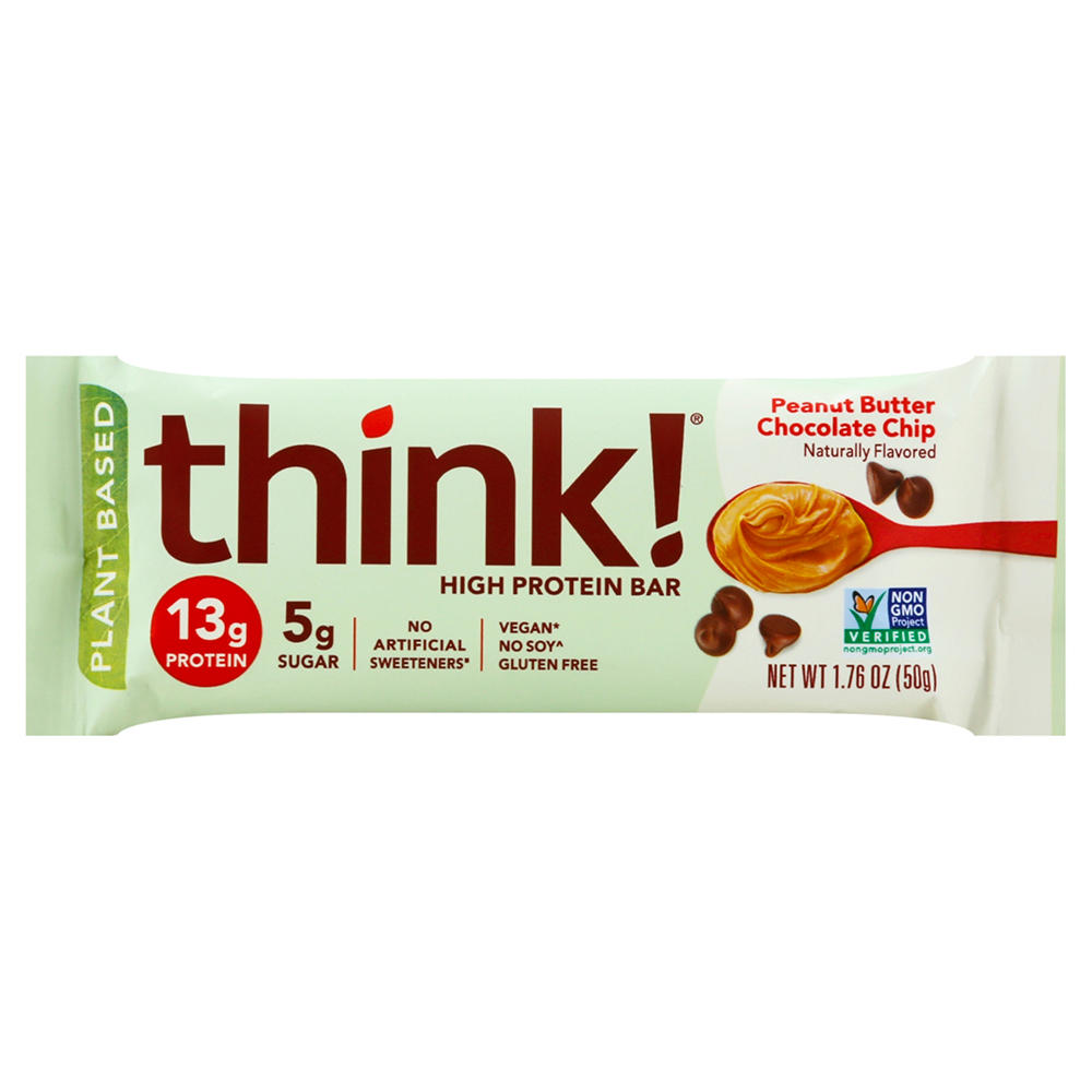 think! Plant-Based High 13g Protein Bar - Peanut Butter Chocolate Chip, 1.76 oz