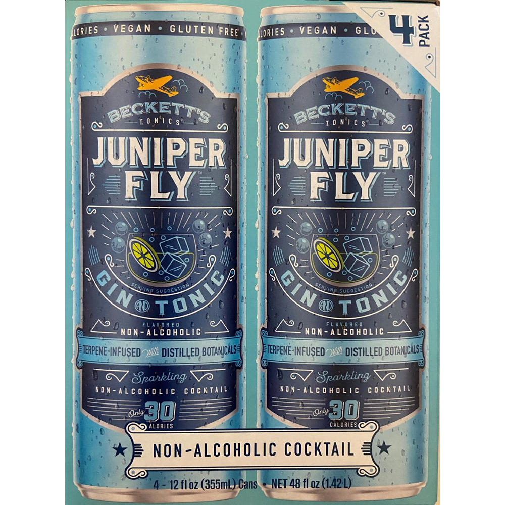 Beckett's Tonic Juniper Fly Non Alcoholic Cocktail 12 oz Cans, 4 pk