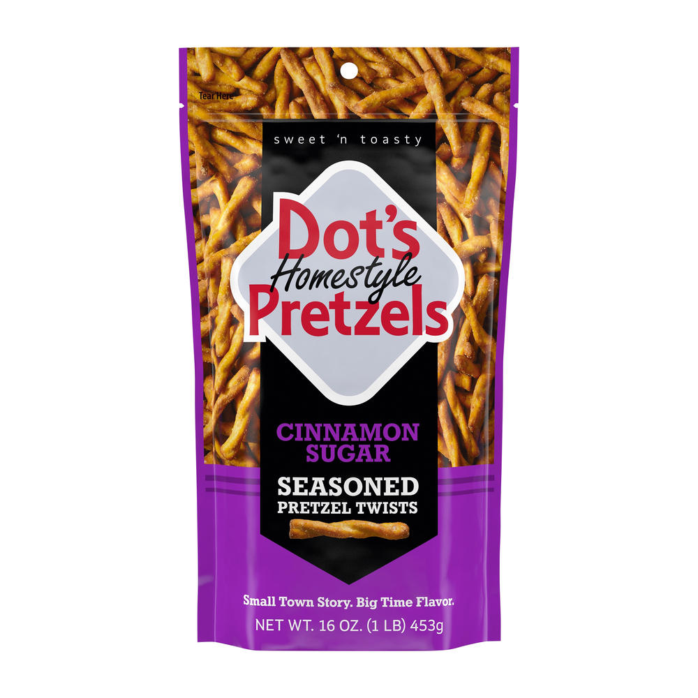 Dot's Homestyle Pretzels Cinnamon Sugar Seasoned Pretzel Sticks, 16 oz