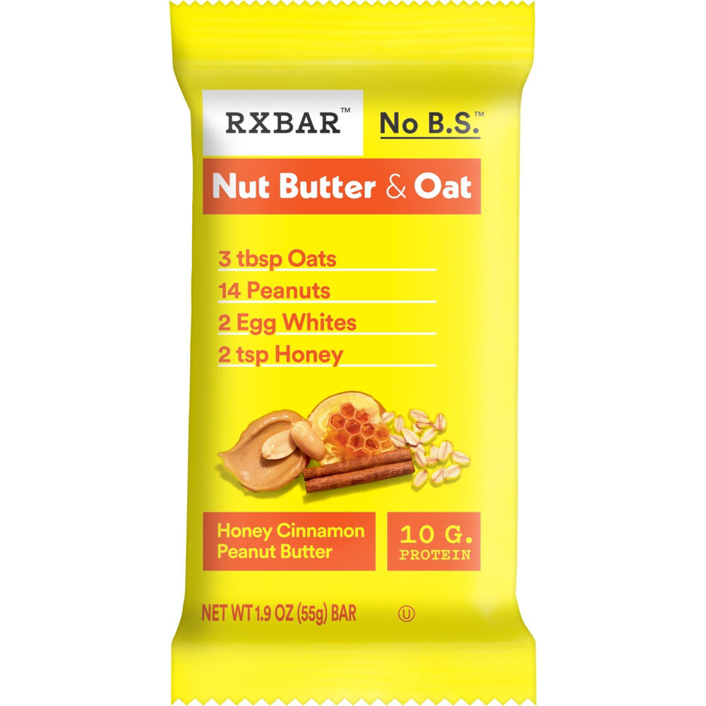 RXBAR 10g Protein Bars - Nut Butter and Oat Honey Cinnamon Peanut Butter, 1.9 oz