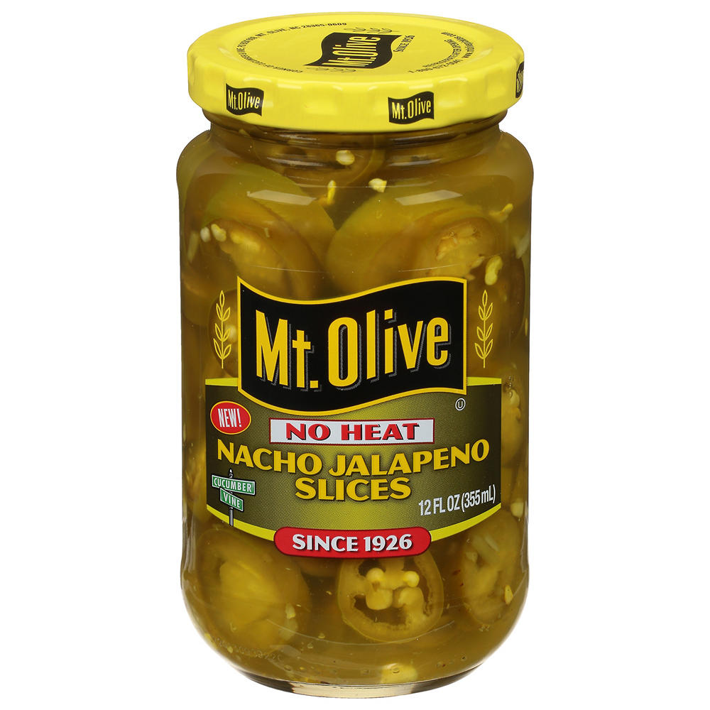 Mt. Olive No Heat Nacho Jalapeno Slices, 12 oz