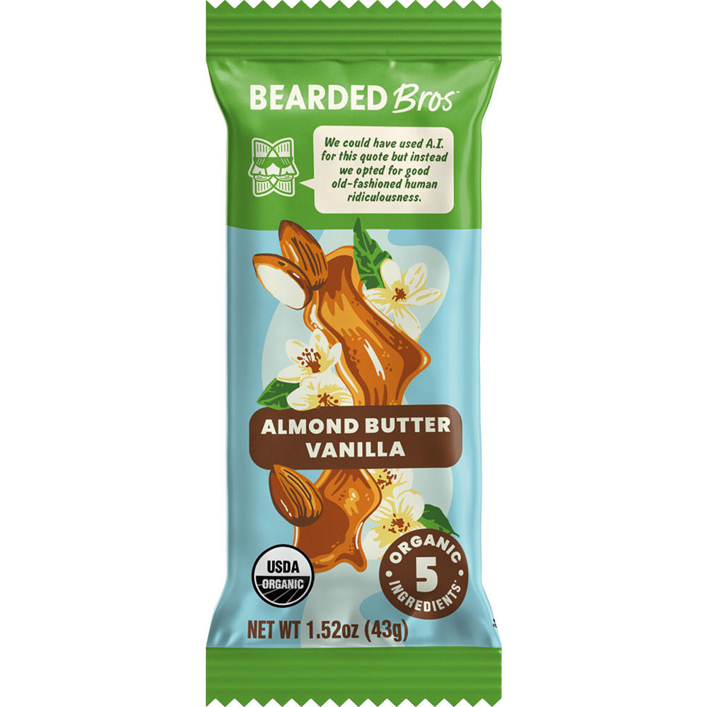 Bearded Brothers Almond Butter Vanilla Food Bar, 1.52 oz