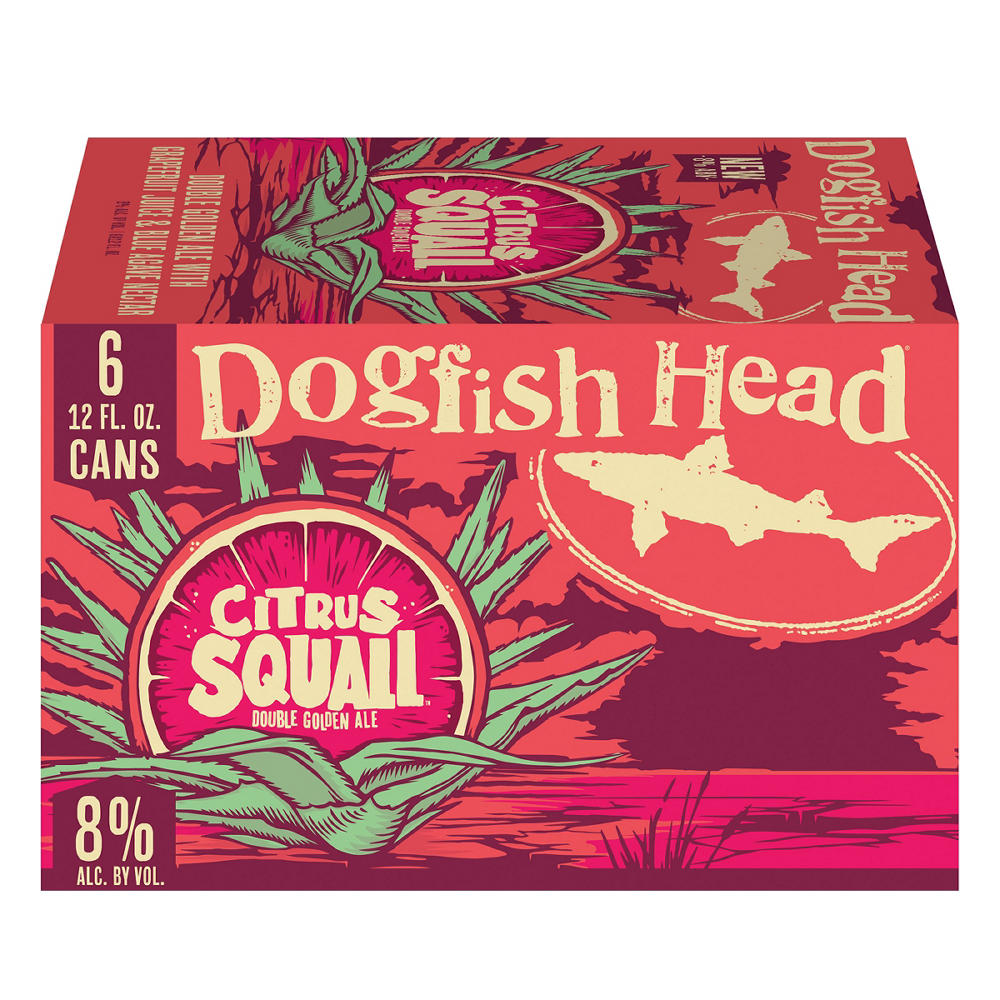 Dogfish Head Citrus Squall Double Golden Ale Craft Beer 6 pk Cans, 12 oz