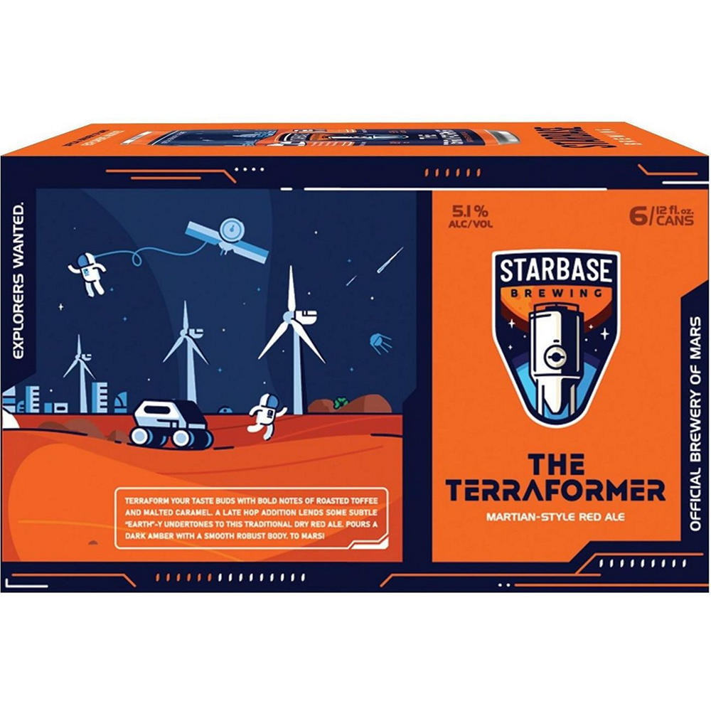 Starbase Brewing The Terraformer Red Ale Craft Beer 6 pk Cans, 12 oz