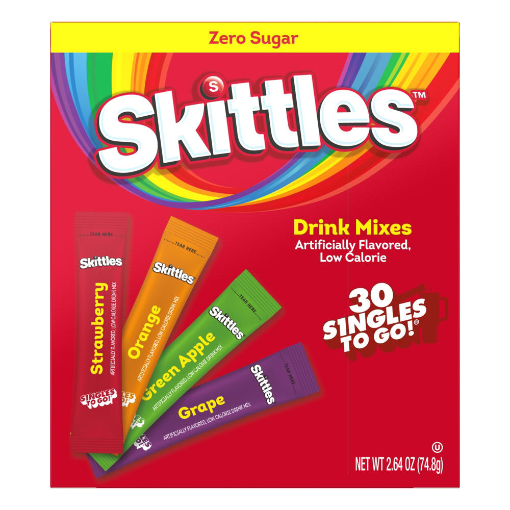 Skittles Singles to Go! Drink Sticks - Original Variety Pack, 30 ct