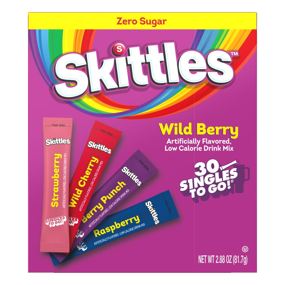 Skittles Singles to Go! Drink Sticks - Wild Berry Variety Pack, 30 ct