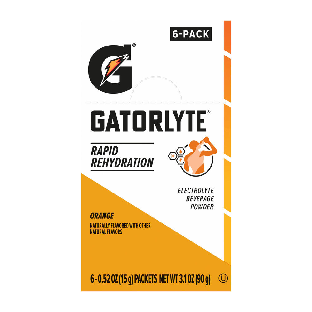 Gatorade Gatorlyte Electrolyte Powder - Orange, 6 ct