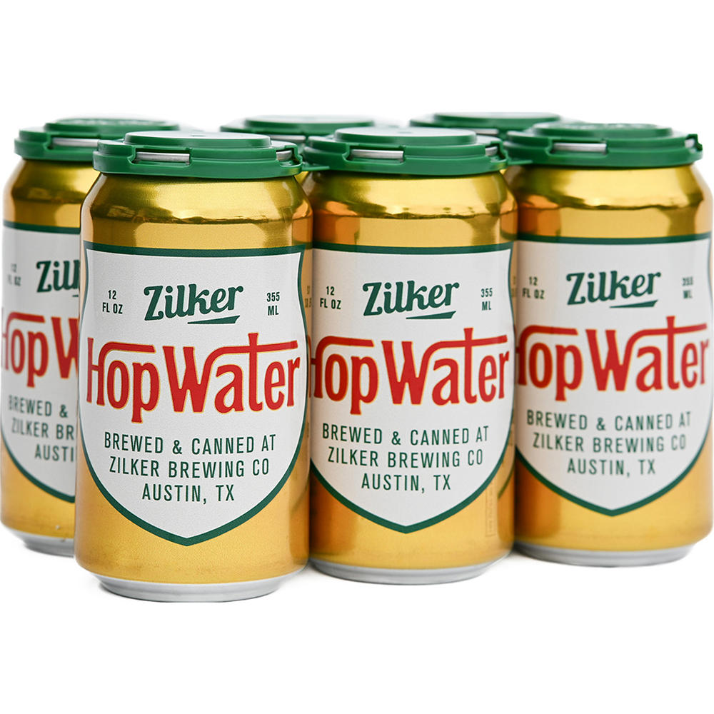 Zilker Brewing Hop Water Non-Alcohol Craft Beer 6 pk Cans, 12 oz