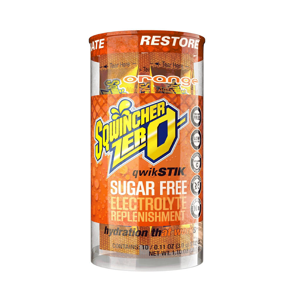 Sqwincher Qwik Stik Zero - Orange, 10 ct