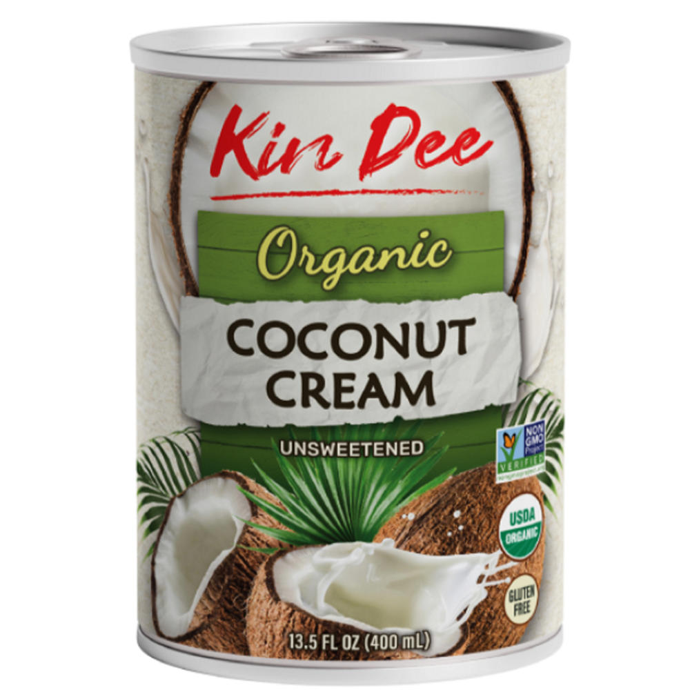 Kin Dee Organic Unsweetened Coconut Cream, 13.5 oz