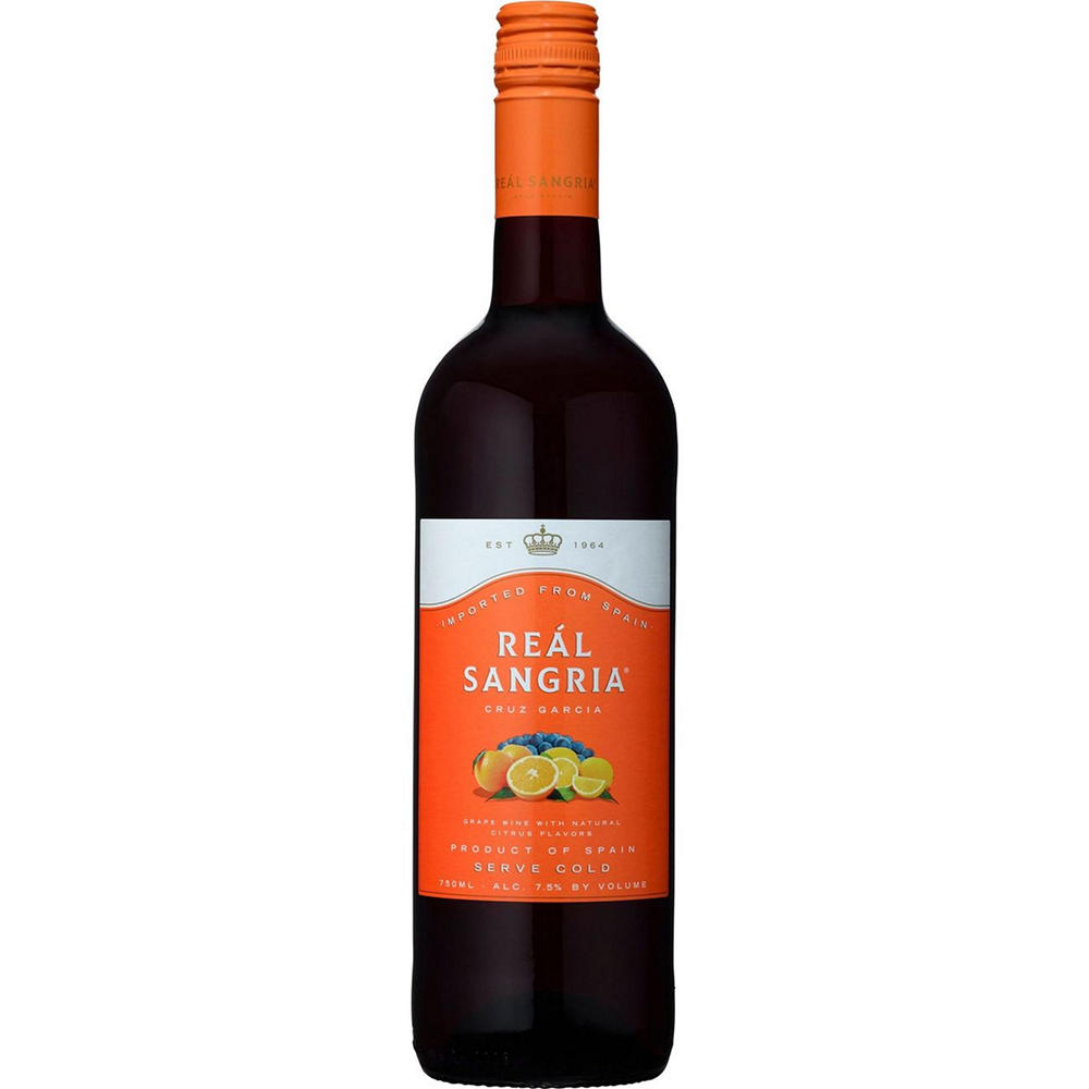 Real Sangria Red Sangria Spaiin Red Wine, 750 mL