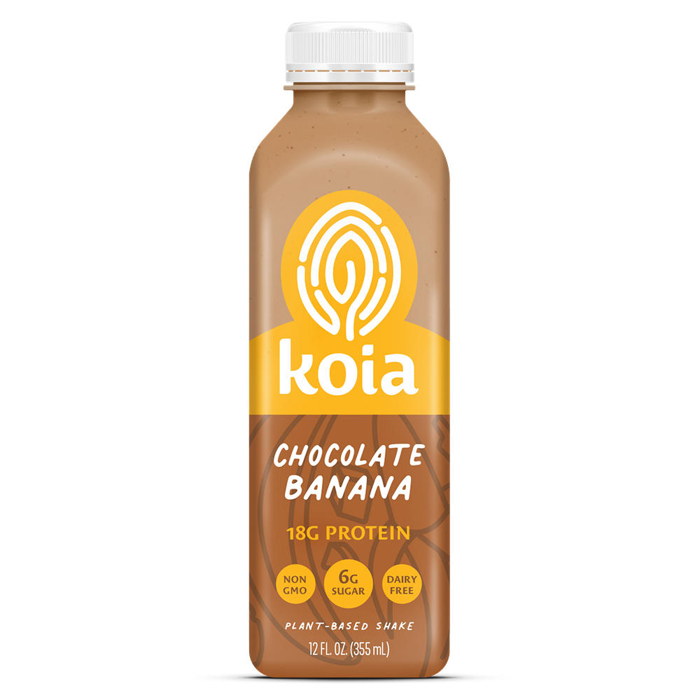 Koia Plant-Based 18g Protein Shake - Chocolate Banana, 12 oz