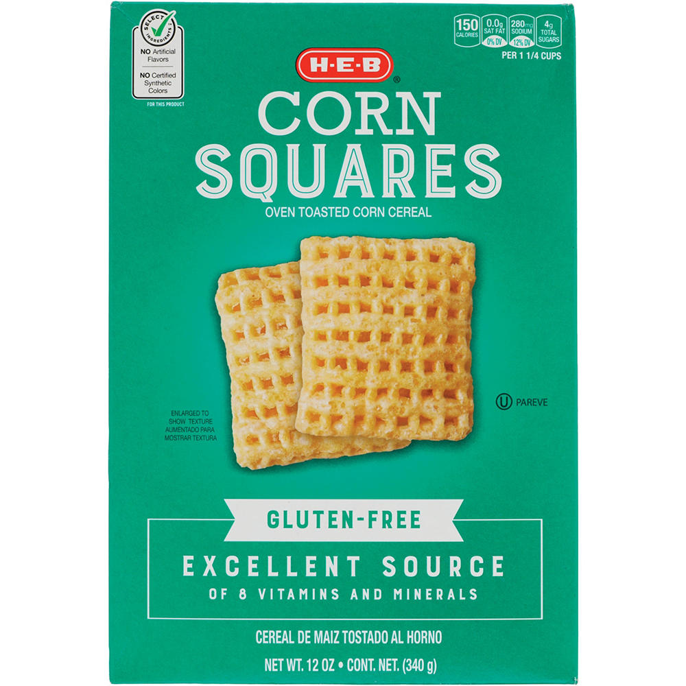 H-E-B Corn Squares Cereal, 12 oz