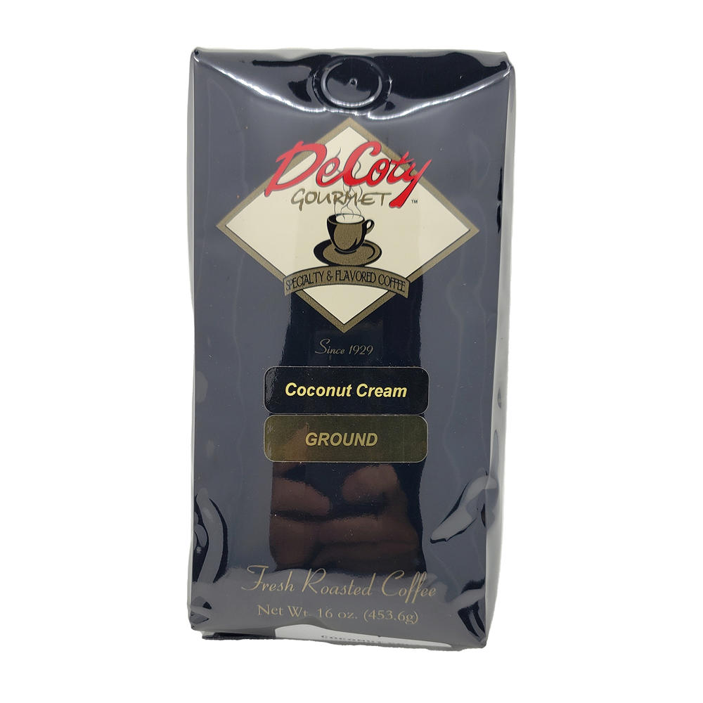 Decoty Coconut Cream Ground Coffee, 16 oz