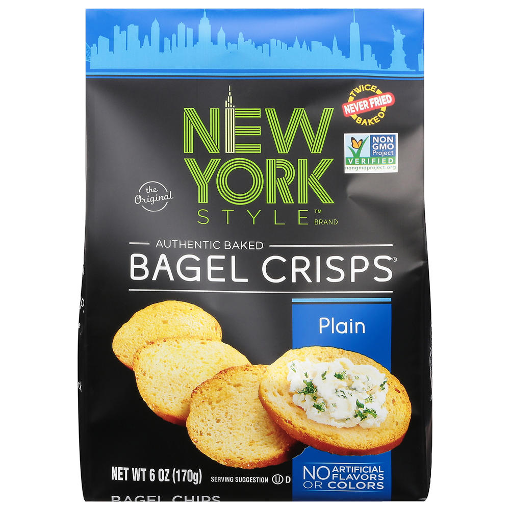New York Style Bagel Crisps - Plain, 6 oz