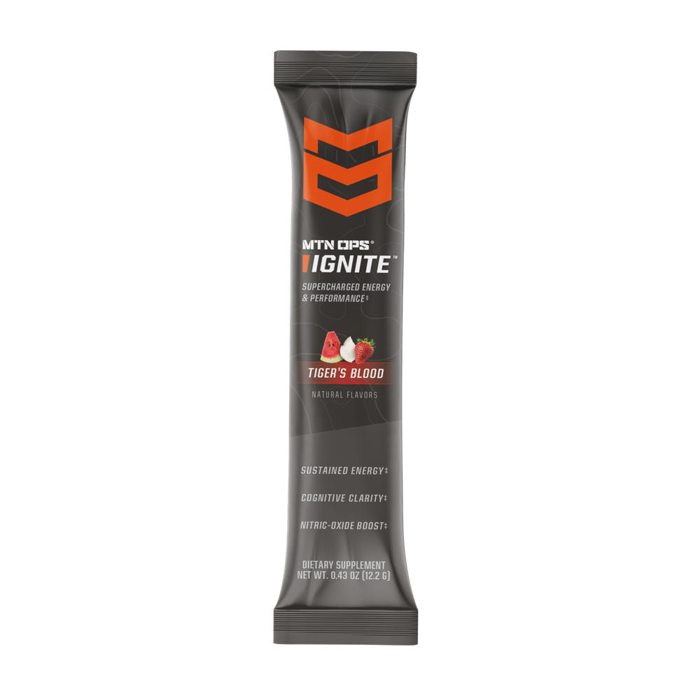 MTN OPS Ignite Supercharged Energy & Focus Drink Pack - Tiger's Blood, 0.43 oz