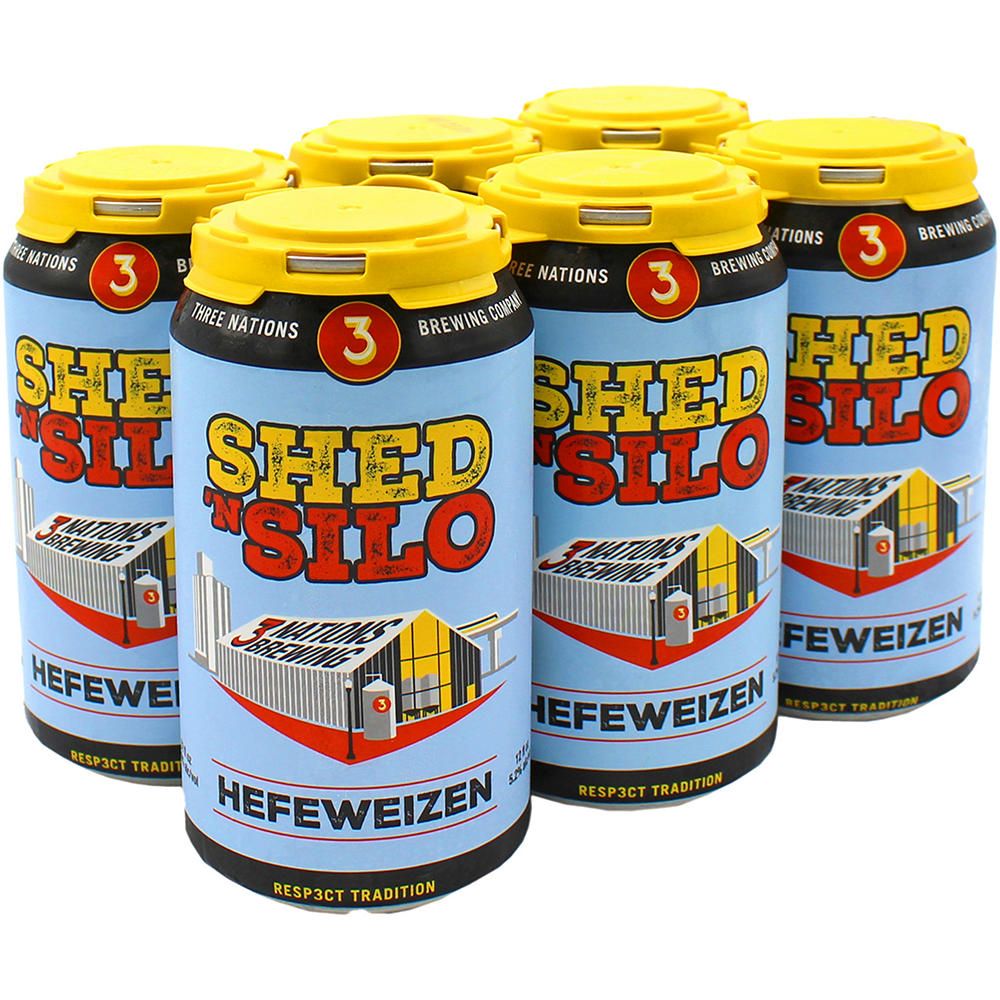 3 Nations Brewing Shed 'N Silo Hefeweizen Craft Beer 6 pk Cans, 12 oz