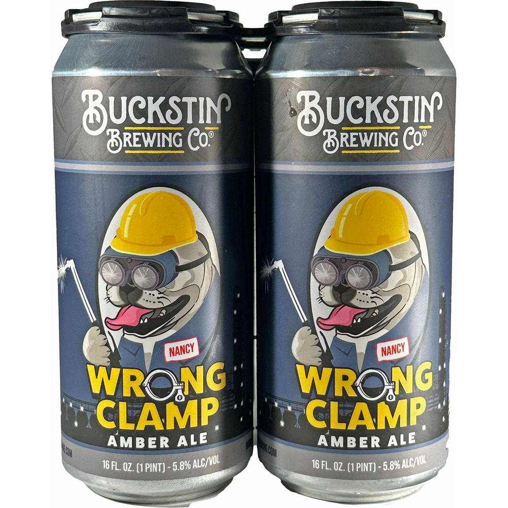 Buckstin Brewing Wrong Clamp Amber Ale 4 pk Cans, 16 oz