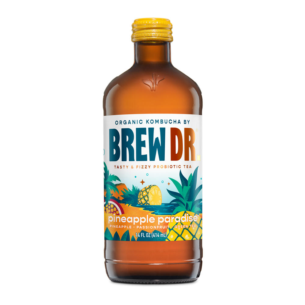 Brew Dr. Pineapple Paradise Organic Kombucha, 14 oz