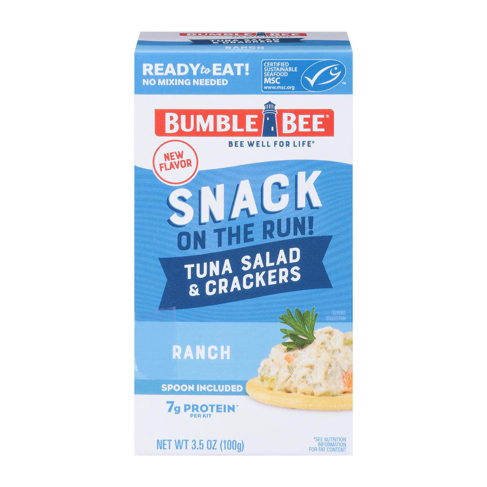 Bumble Bee Snack On the Run Ranch Tuna Salad & Crackers, 3.5 oz