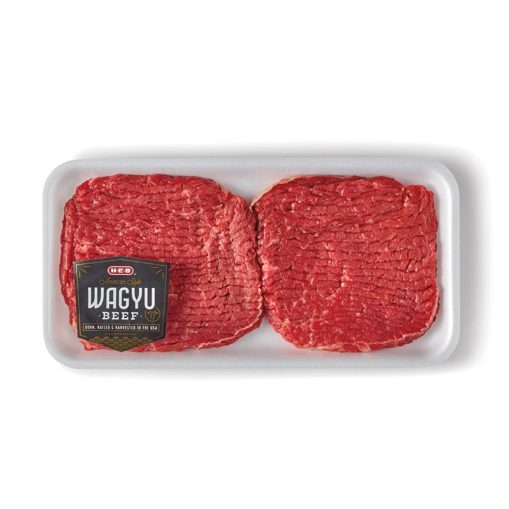 H-E-B American-Style Wagyu Beef Tenderized Top Blade Steaks, Avg. 0.7 lb