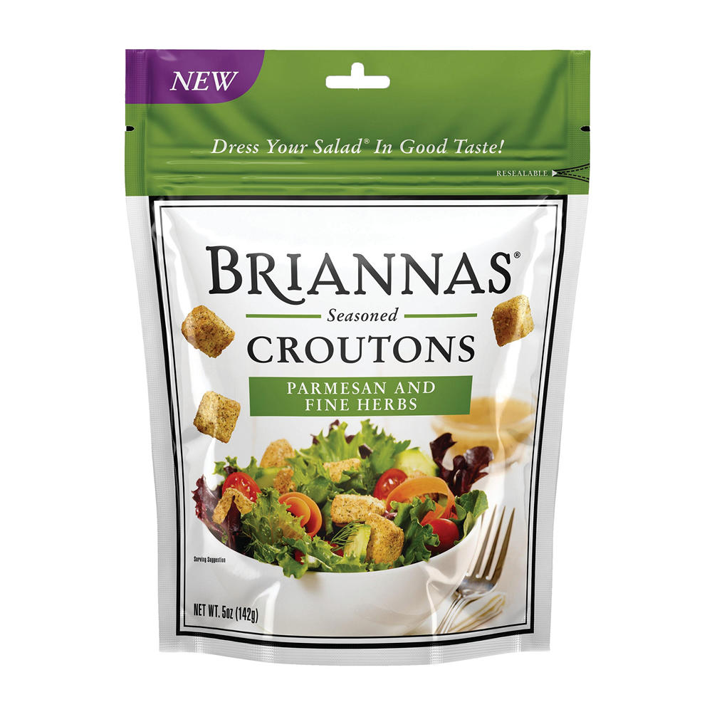 Briannas Parmesan & Fine Herbs Croutons, 5 oz