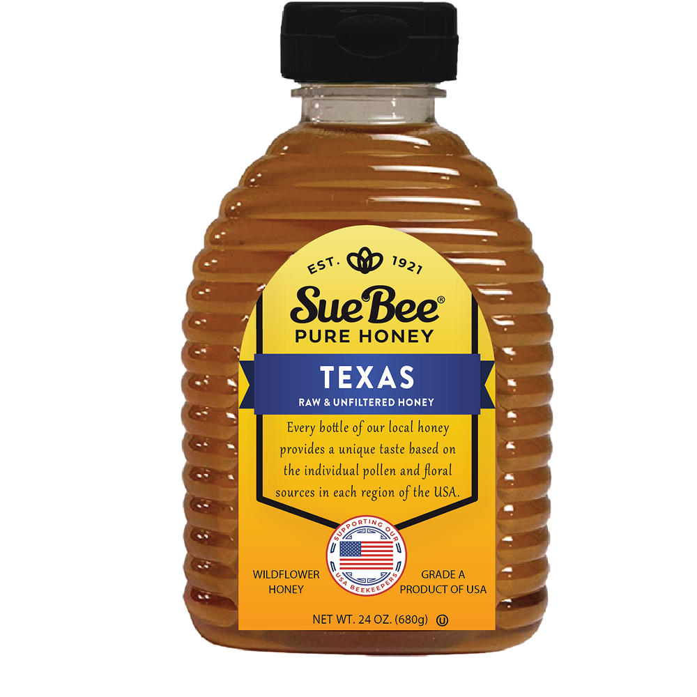 Sue Bee Raw & Unfiltered Texas Wildflower Honey, 24 oz