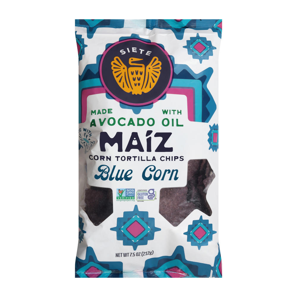 Siete Maíz Blue Corn Tortilla Chips Made with Avocado Oil, 7.5 oz